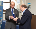 Zed Tunnel director Mick Lowe (right), receiving the award scroll from Prince Edward Duke of Kent. Photo credit: Trish Grant